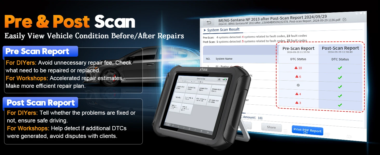 XTOOL D9S Autodiagnosetool ECU-Codierung 45+ Resets Schlüsselprogrammierung FCA AutoAuth DOIP CANFD Topologie D9 Kfz-Scanner – Detail 5