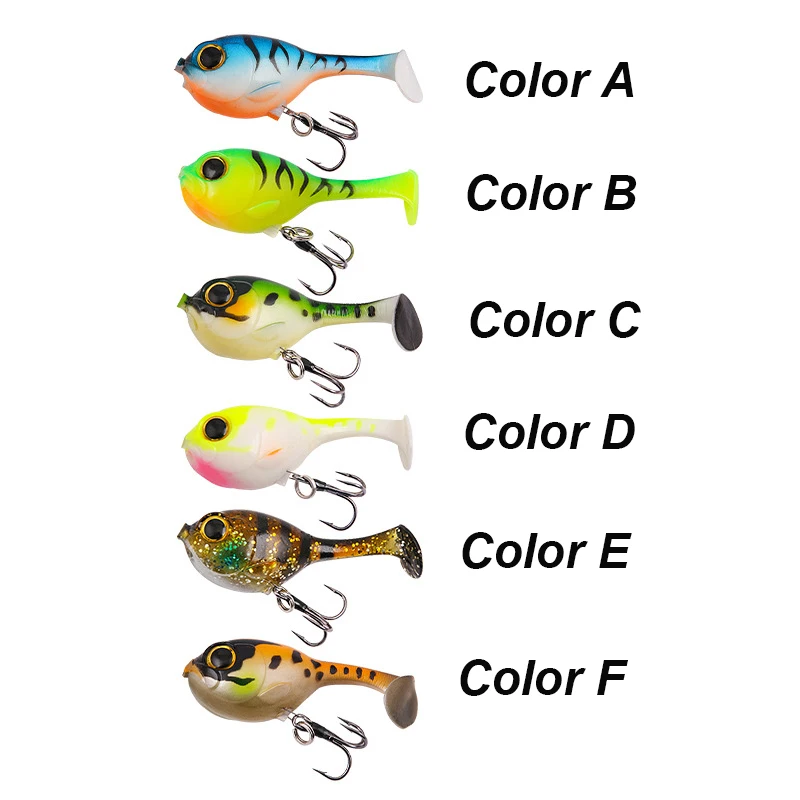 WESTBASS 1PX Big Head Soft Bait 6cm-9.5g Sinking Fishing Lure Trolling Silicone Swimbait Rubber Deraball Wobbler Jigging lurre 2