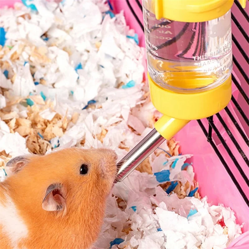 Hamster Water Bottle Dispenser Hanging Drinking Head Pipe For Guinea Pig Squirrel Rabbit Dog