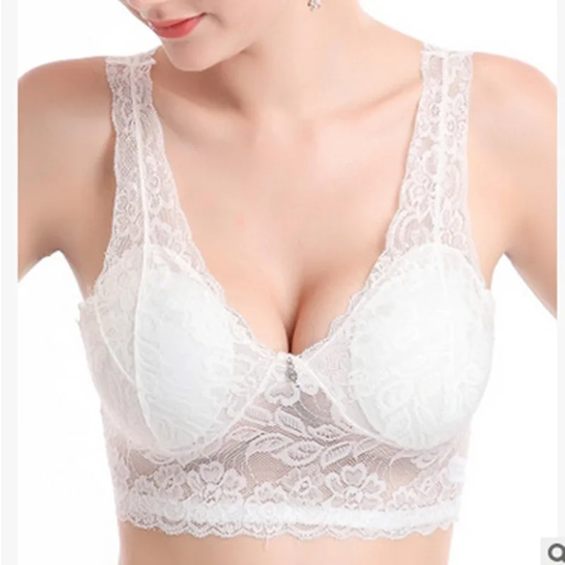 Lace Zero Bondage Seamless Erotic Underwear Women's Vest Fades and Gathers No Steel Ring Erotic Bra Lingerie See Through Bra