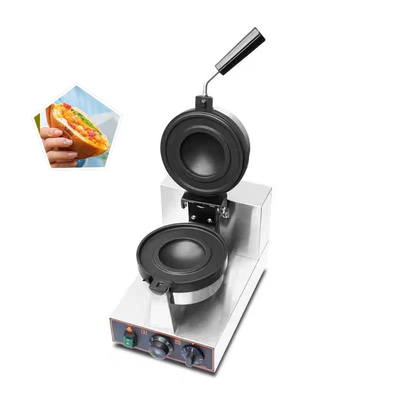Commercial Hamburg Gelato Panini Press Machine Electric Ice Cream Waffles UfO Burger Grill Sandwich Press Maker