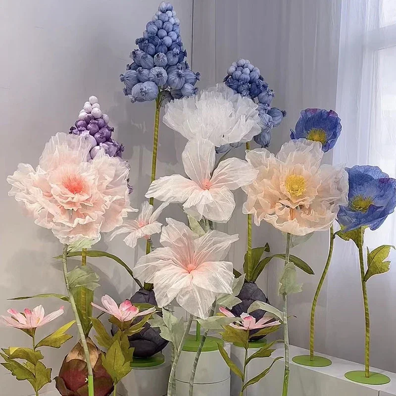 Wedding Decor Props Large Electric Openable Artificial Flowers Shopping ...
