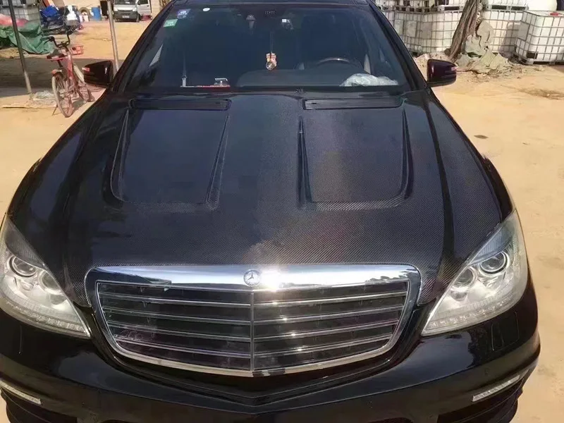 Hot selling 2011 car hood suitable for Mercedes Benz S500 W221 PD carbon fiber