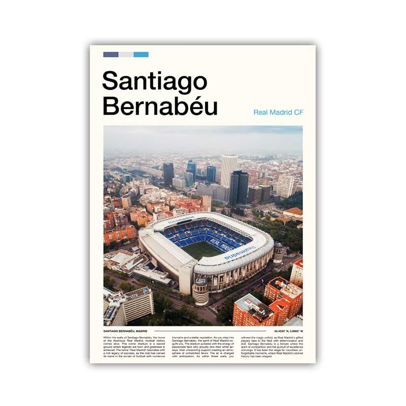 Iconic Football Stadiums Poster Canvas Paintings – Wall Art Home Decor