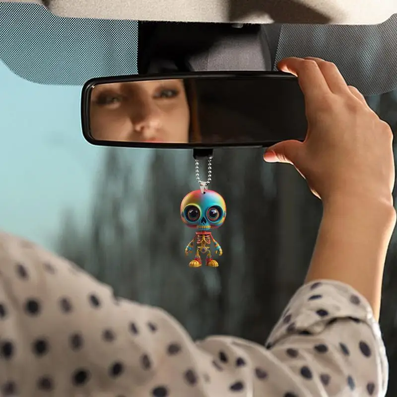 Cute Rearview Mirror Car Decor Knitted Possum Auto Charm Ornaments Handmade Key Chain Pendant Car Interior Accessories - 34