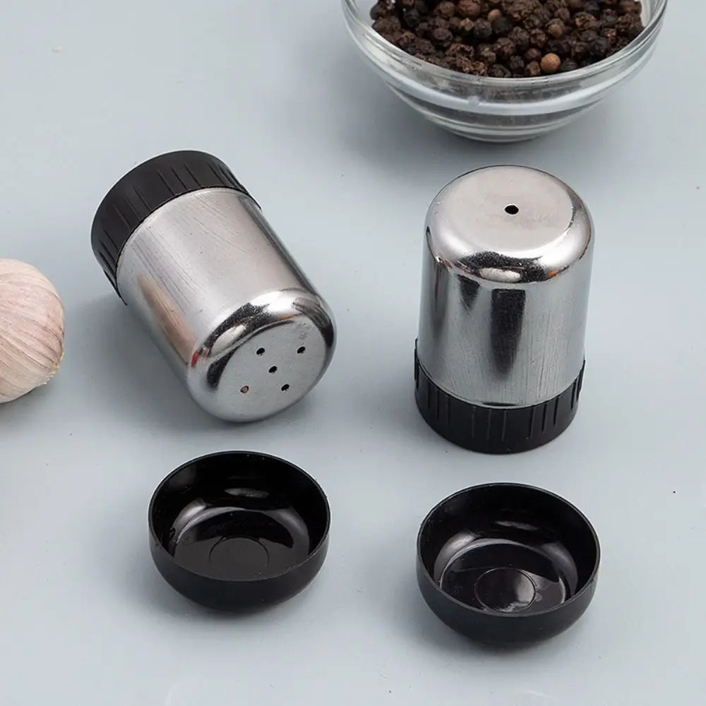 1/5 Holes Stainless Steel Spice Jar Detachable Rust-proof Seasoning Bottle with Dustproof Lid Pepper Dispenser Camping
