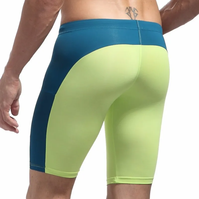 Men Swimsuit Tight Swimming Trunks Quick Dry Pool Swim Shorts Training Swimwear for Men Surfing Pants Jammer Beachwear