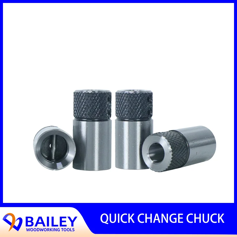 BAILEY 10PCS B-12/14 Woodworking Quick Change Chuck Cross/Straight Sleeve Clamp Drill Sleeve Drill Bit Socket Chuck