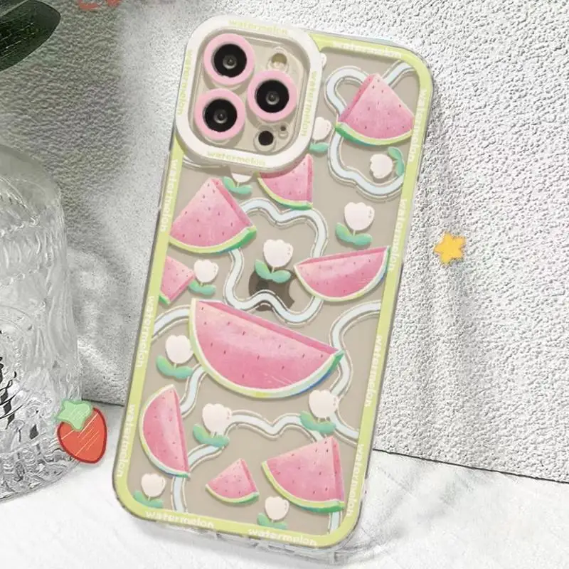 Cherry Summer Fruits Crystal TPU Phone Case Cover