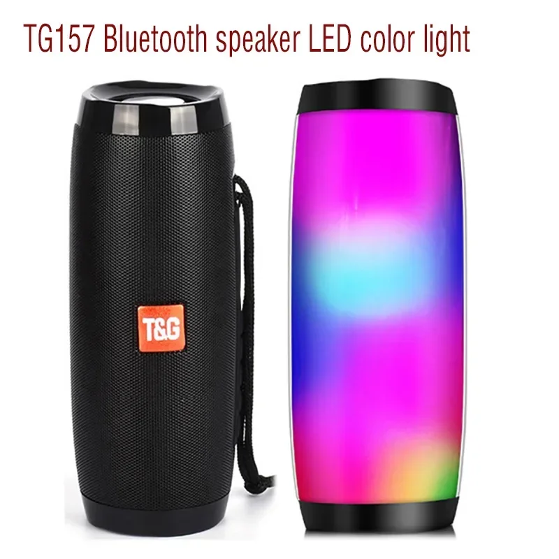 Bluetooth-Колонка TG157, беспроводная, водонепроницаемая, с Цветной подсветкой