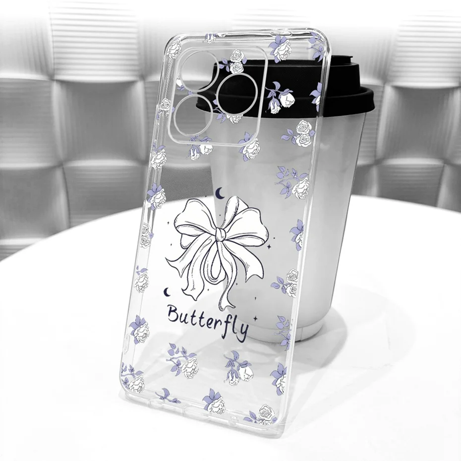 Clear TPU Case with Newest Style Pattern - Protective Back Cover Bumper