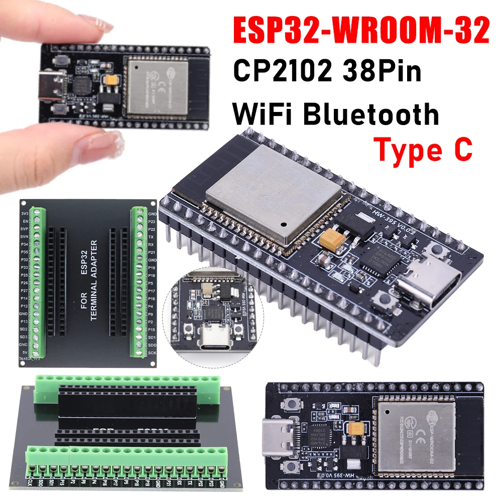 ESP32 개발 보드 Type-C CP2102 WIFI 블루투스 모듈 ESP32 WROOM-32 듀얼 코어 무선 모듈 ESP-32 확장 보드