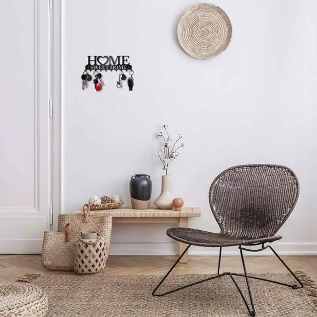 Wall Mounted Sweet Home Decorative Key Holder Key Wall Hook Creative Holder For Front Door 1pc key holder