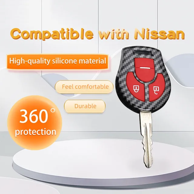 Car Key Case Shell For Nissan March Tiida Altima Armada Cube Juke Maxima Pathfinder Rogue 2 3 4 Buttons Carbon Fiber Abs - - Racext™️ - - Racext 3