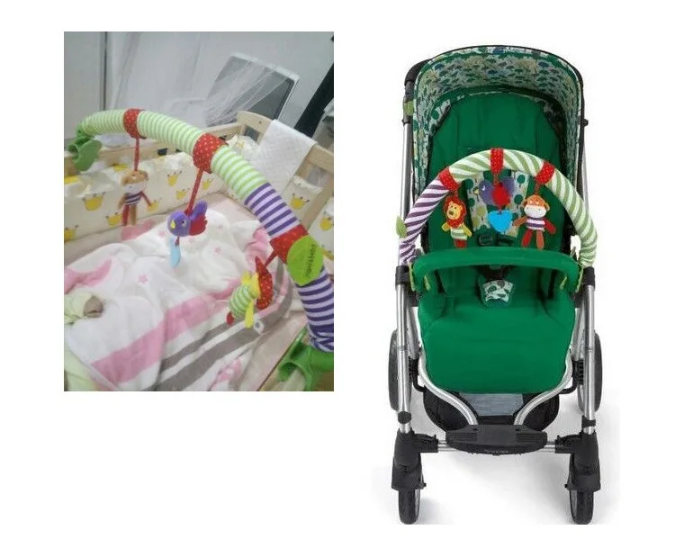 Hanging Bell Baby Stroller Clip Unisex Stroller Play Arch Rainbow Toy Bed Clip Hanging Bell Pendant Baby Rattle Toy 6