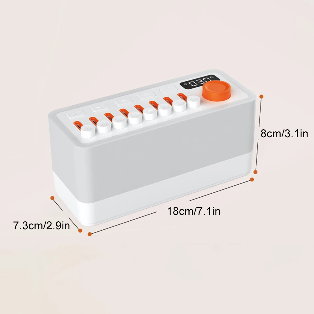 Portable White Noise Bluetooth Speaker Nature Sound Sleep Aid Music Box Wireless Stereo MP3 Music Player Support Timed Shutdown 6