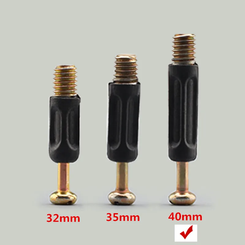 

100sets Connecting Furniture Fitting Thread 40mm Length Bolt Screw 6Mm Male