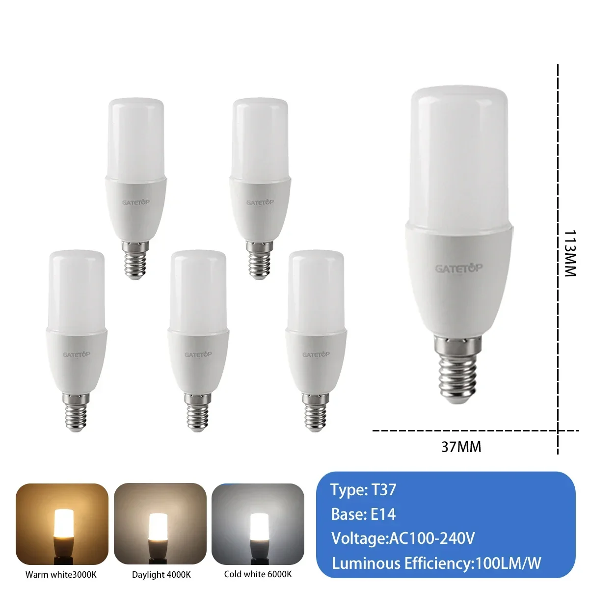 6pcs T37 E14