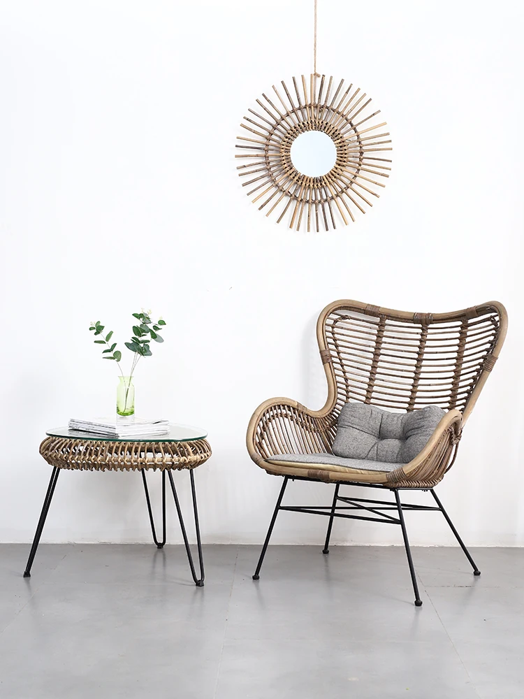 

Кресло из ротанга, кресло со спинкой на кровать и завтрак, стул из ротанга, балконное сиденье