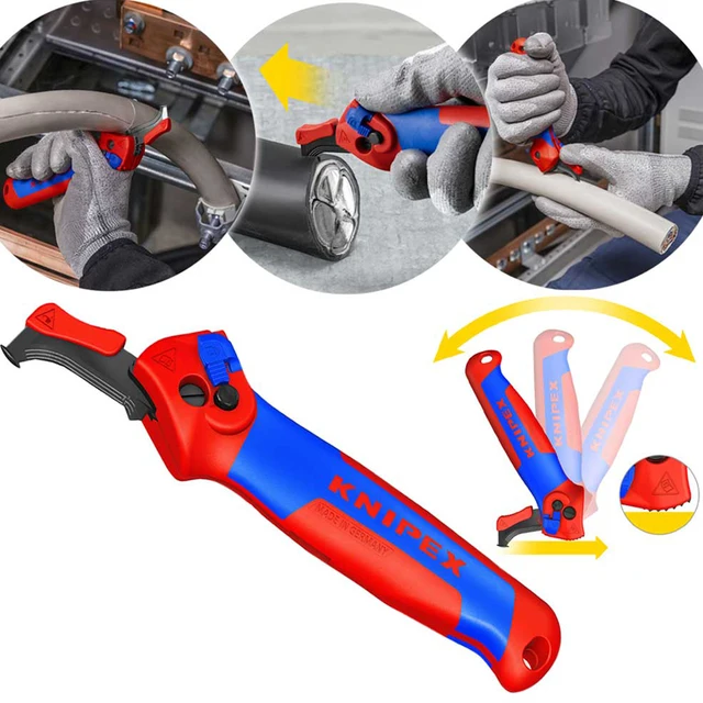 KNIPEX 16 50 145 SB ストリッピングナイフ ラチェットケーブル KNIPEX 16 50 145 SB ストリッピングナイフ ラチェットケーブル
