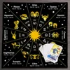 Zodiac Tarot Tablecloth 12 Constellations Altar Cloth Tarot Mat Witchcraft Divination Astrology Board Game Decor Art Poster 3