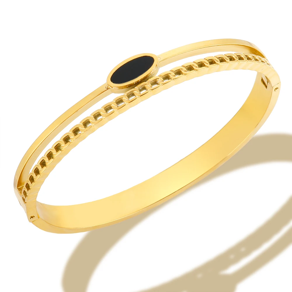 Bangle Bracelet Stainless Steel Bracelet Cuff Bracelets Bangles for Woman Rose Gold Color Stainless Steel Bracelet with Heart Pendant Luxury Jewelry