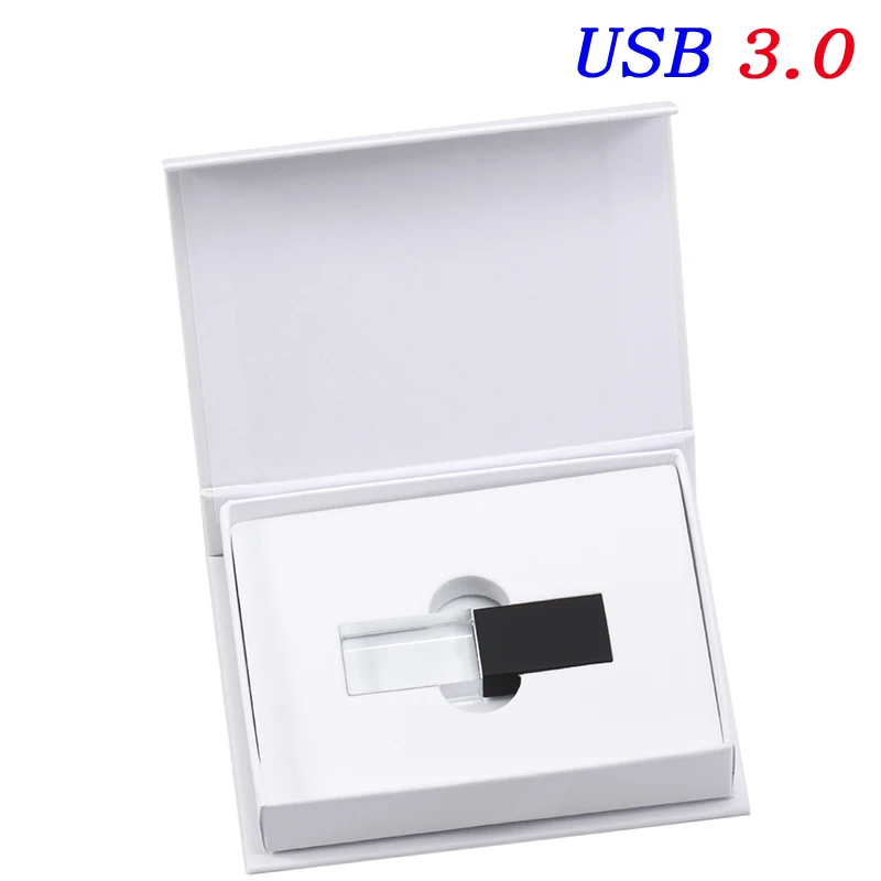 thumbnail image 1 of Caja de regalo para fotografía de bodas Unidad flash USB 3.0 Memoria USB de cristal de 64 GB, 32 GB, 16 GB, 8 GB y 4 GB Unidades flash de alta velocidad, 1 of 5