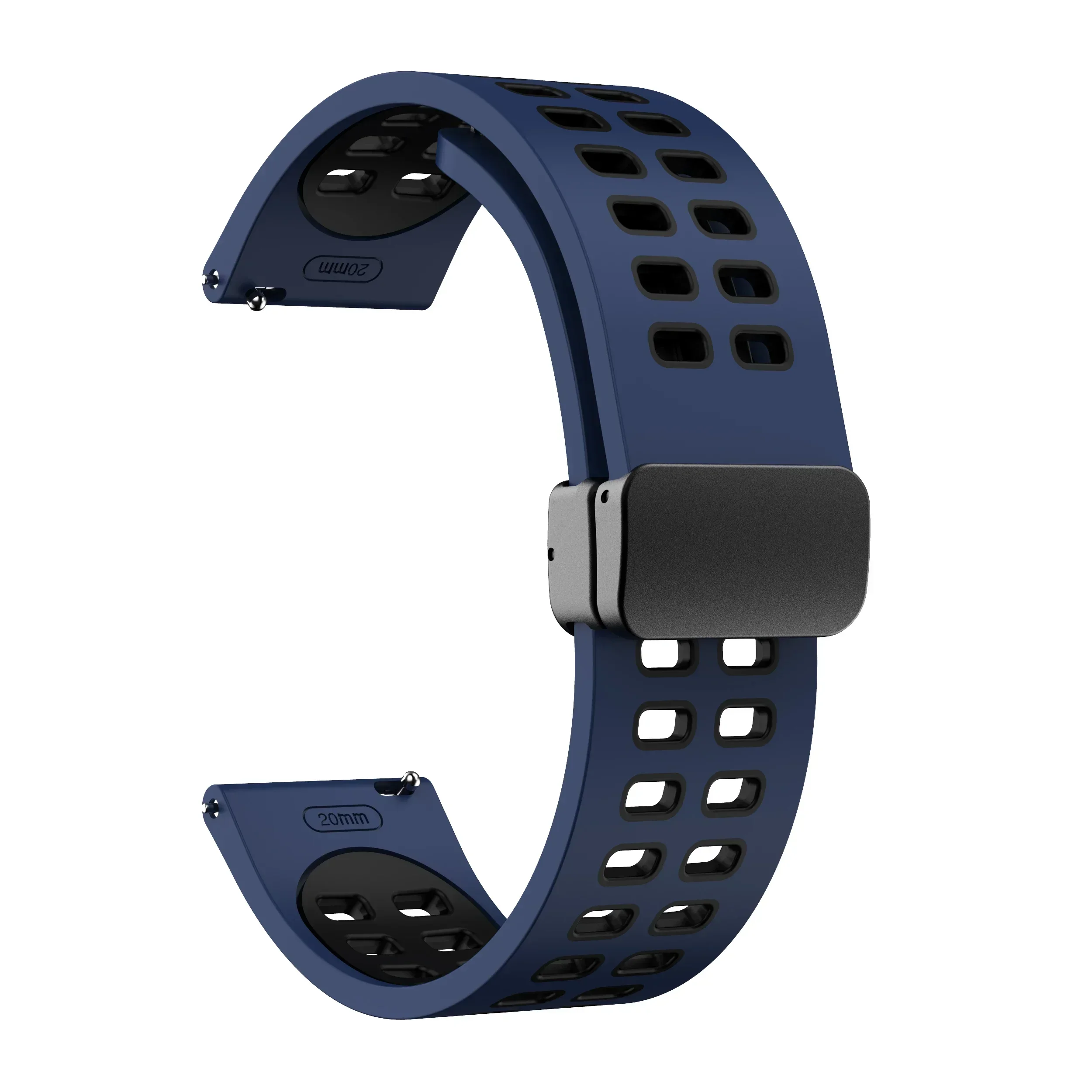 Premium Silicone Magnetic Strap – 20mm/22mm | Universal Fit