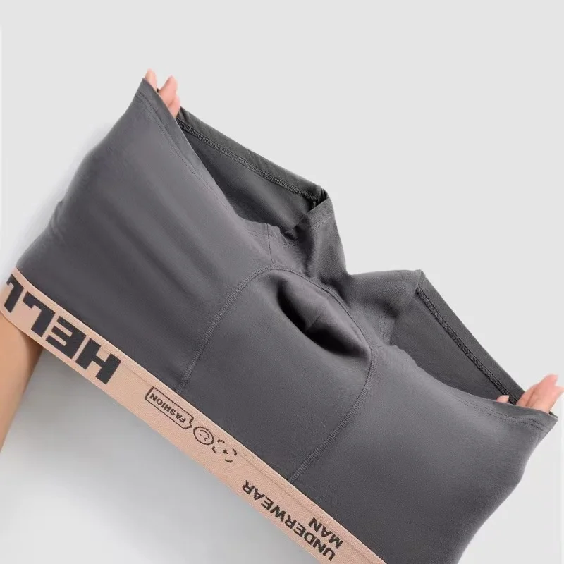 Boxer shorts men breathable antibacterial four-corner knitted mid-waist