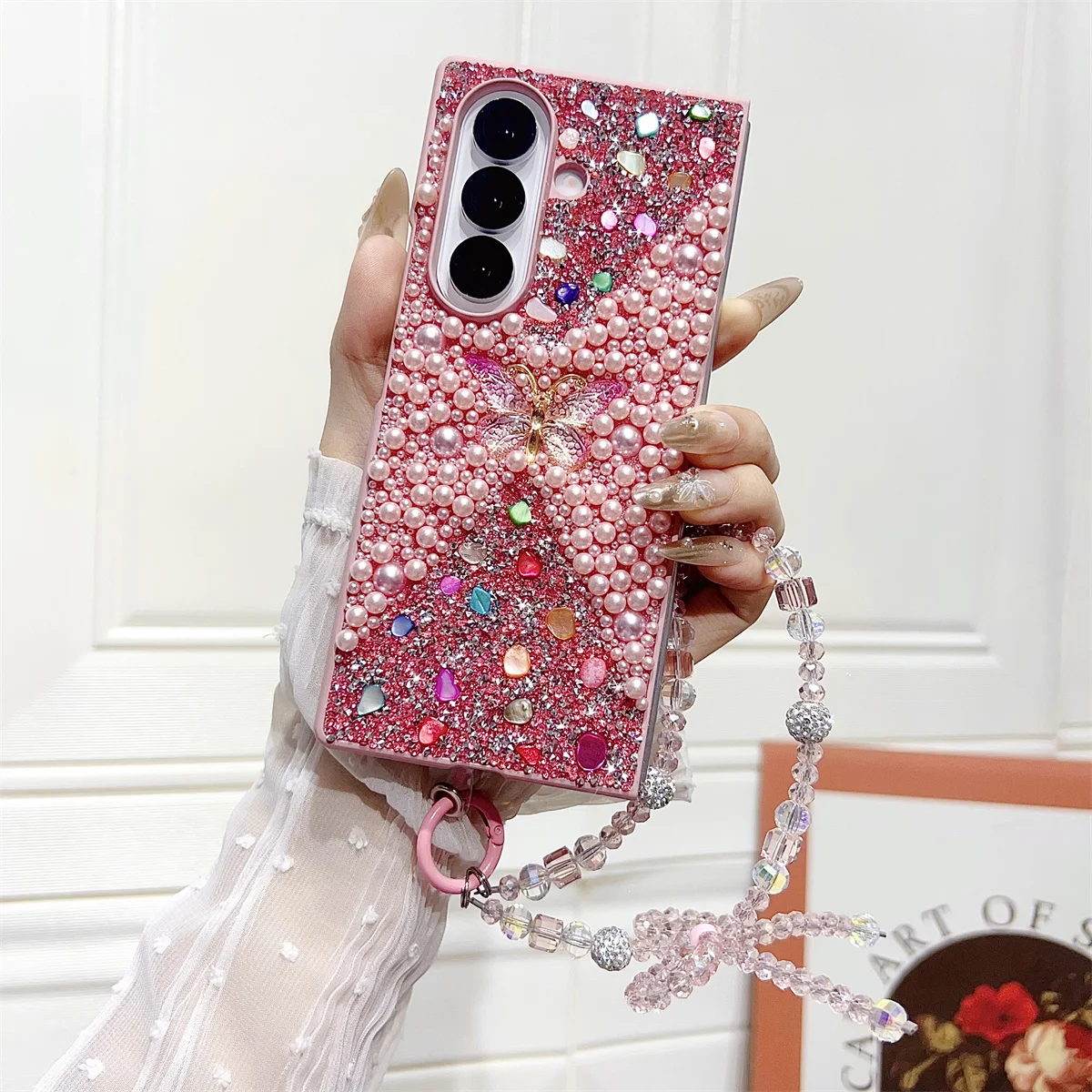 Diamond Butterfly Phone Case For Samsung Galaxy Z Fold_voghion.com