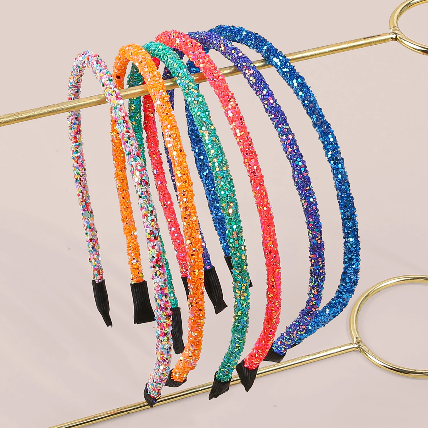 6/12 Stück Glitzer-Stirnbänder für Damen und Mädchen, Haarschmuck, Party-Dekoration, Urlaub, glitzernde Haarbänder, Mädchen, Kinder, Haar-Accessoires – Detail 6