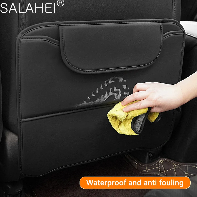 Car Seat Protector Car Seat Organizer Car Seat Backrest Anti Kick Pad Protector Mat Storage Bag For BYD Tang F3 Atto 3 Yuan Plus Song Max F0 G3 I3 Ea1 Dmi 2din G6 Qin