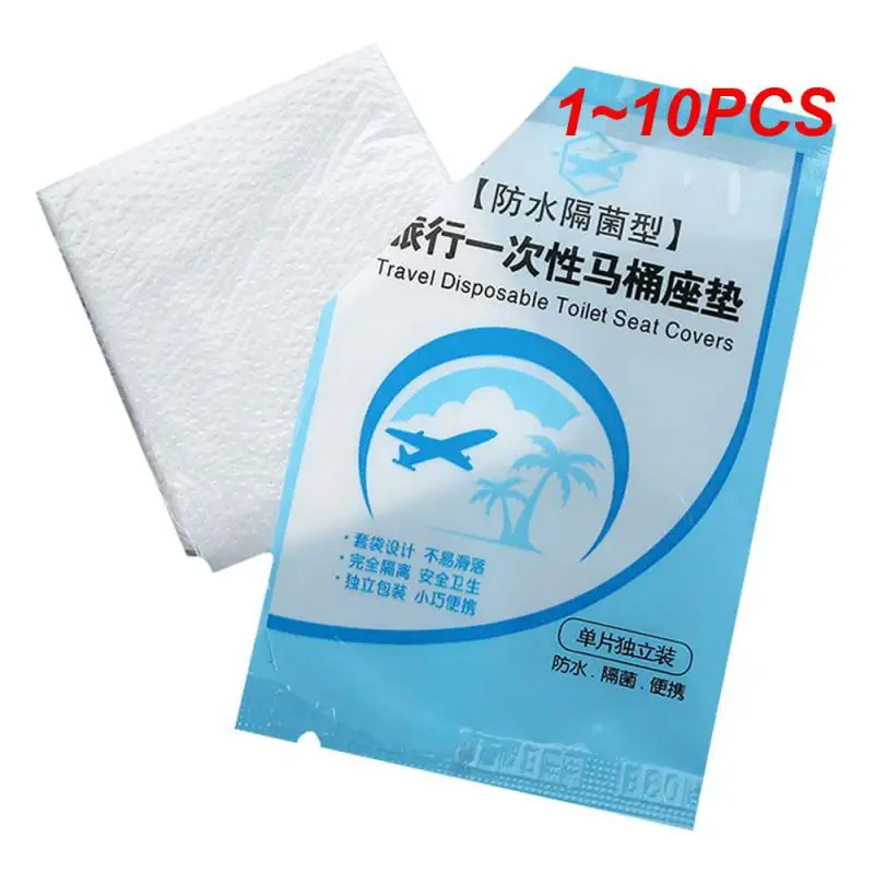 1~10PCS Travel Disposable Toilet Seat Covers Mat Waterproof Toilet Paper Pad Travel Camping Bathroom Accessories Safety
