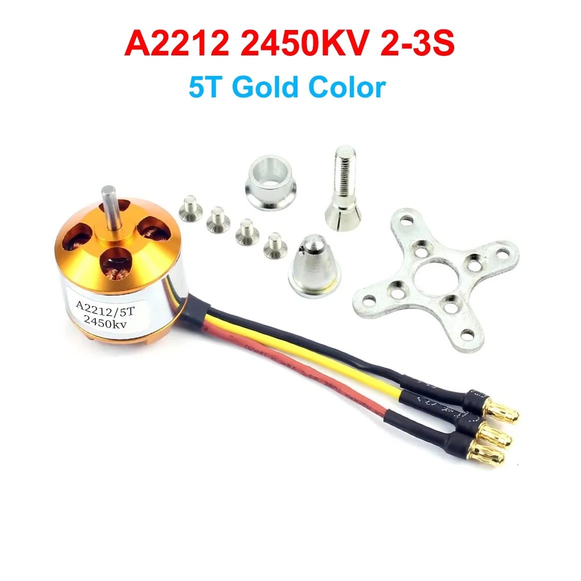 Trois versions KV du moteur brushless A2212 : 2200KV, 1400KV et 1000KV, pour différents besoins de vol.