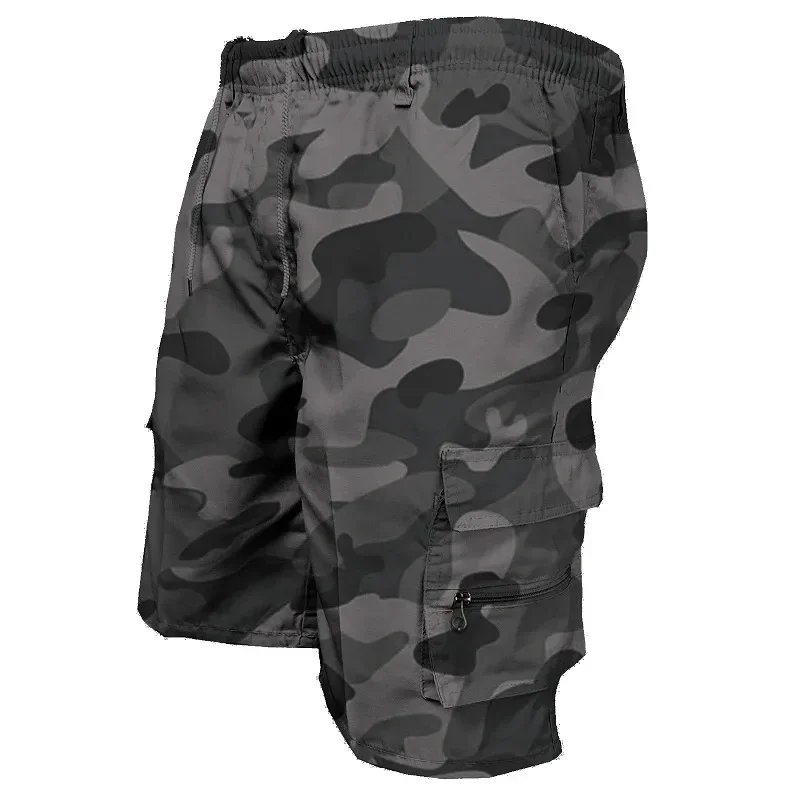 Men's Tactical Cargo Shorts Pocket Military Shorts Camouflage Jogging Sports Casual Male Hiking Running Shorts Pants
