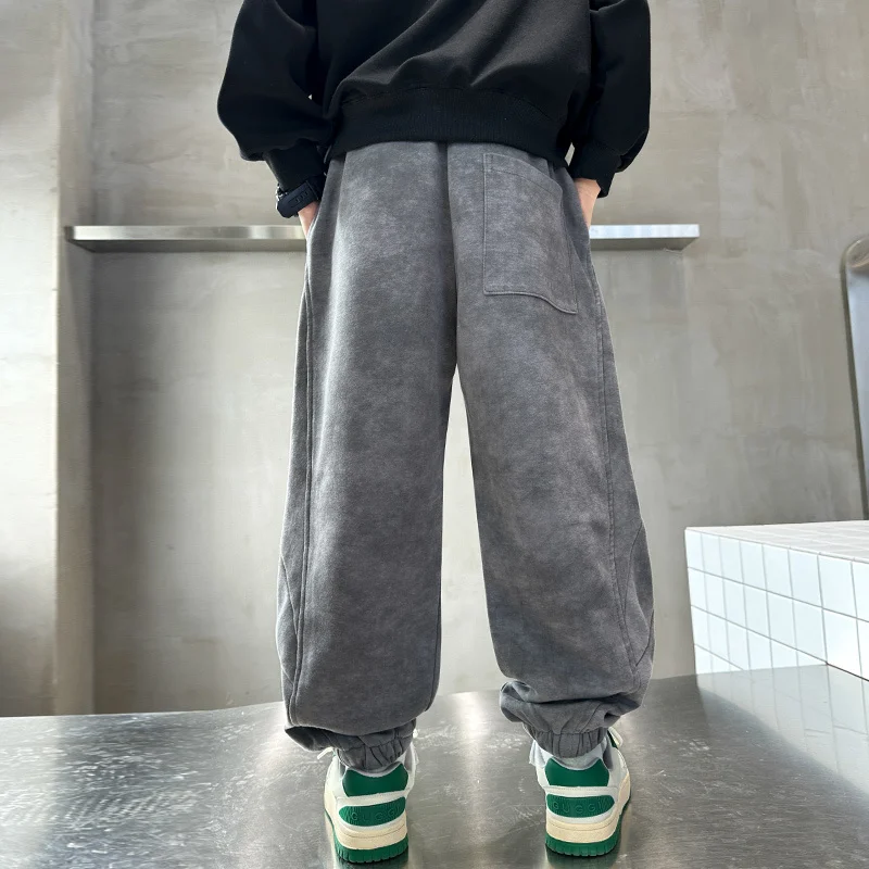 Casual Children Pants for Boys 10 to 12 Year Kids Solid Color Autumn Sweatpants Children School Sport Comfortable Trousers