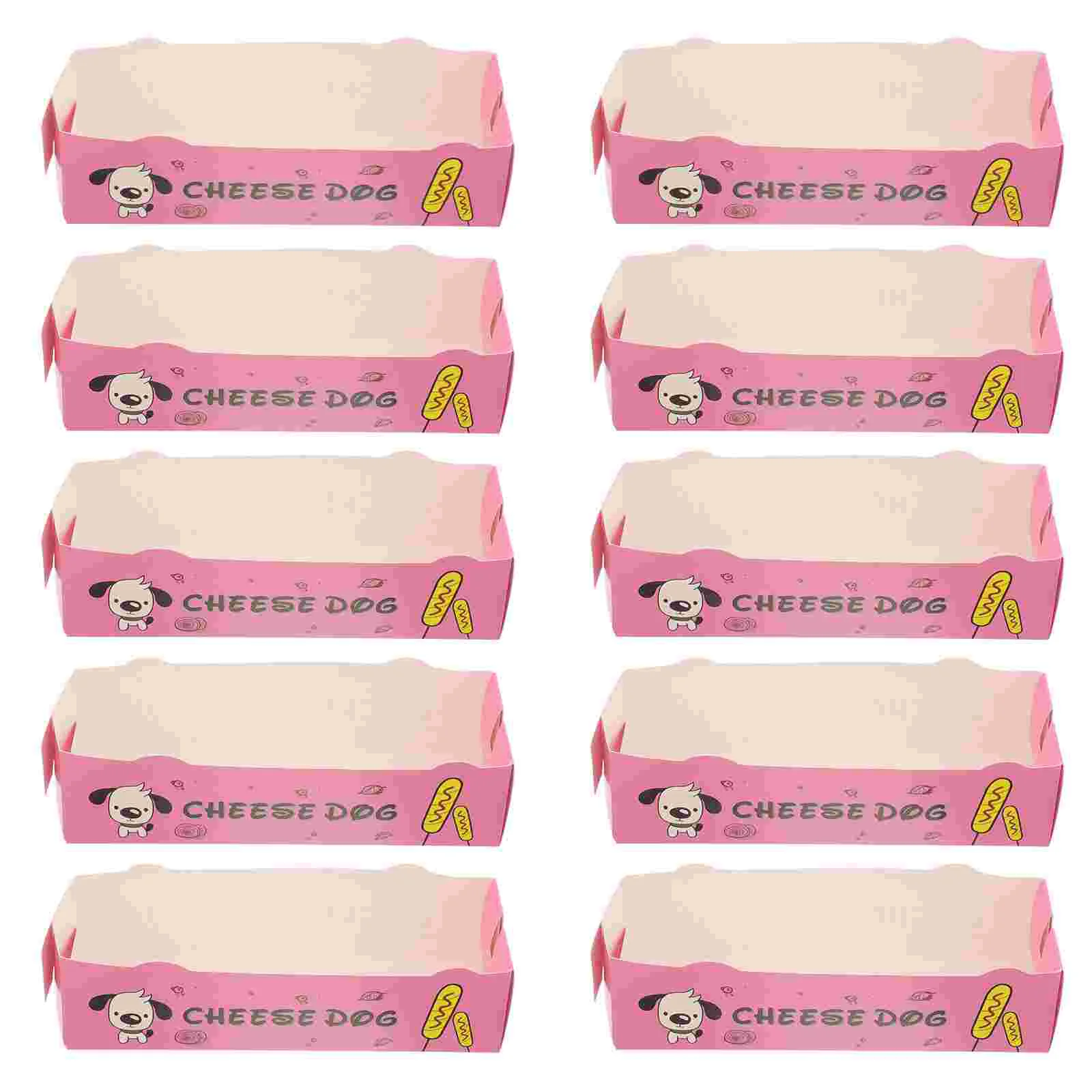 100pcs Disposable Paper Hot Dog Boxes, Takeout Snack Containers for Sausages, Fast Food... - SKU DHDB1814 - UGI Packaging