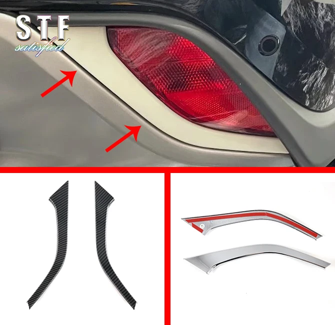 

ABS Rear Fog Light Trim For Toyota Highlander XU70 2021 2022 Car Accessories Stickers W4
