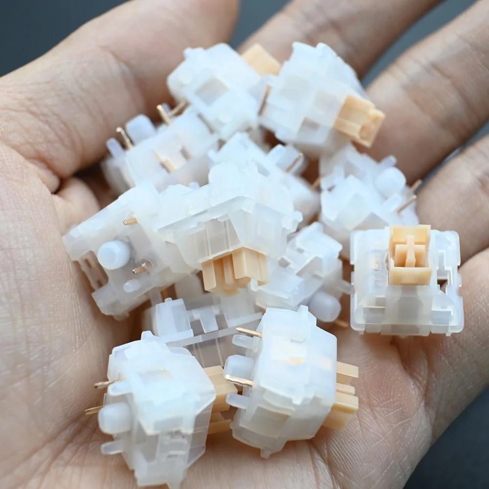 Interruptores de Teclado Mecânico Outemu Interruptor Lubrificante Linear Tátil Silenciosa Azul Rosa Amarelo Jade Jogos Personalizados Faça Você Mesmo mx Switches 5pin - Imagem 2