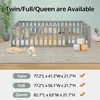 Queen Size Montessori Floor Bed, Multifunctional Wood Bed Frame with Fence & Door for Children Boys Girls Bedroom Living Room 5