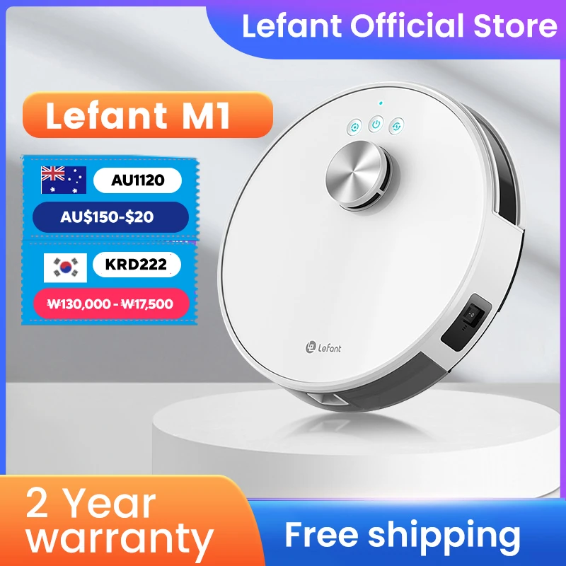 Lefant M1 LDS Robot Vacuum Cleaner with Multi Plane Mapping, 4000Pa Suction,Schedule, App/Alexa Control, for Pet Hair