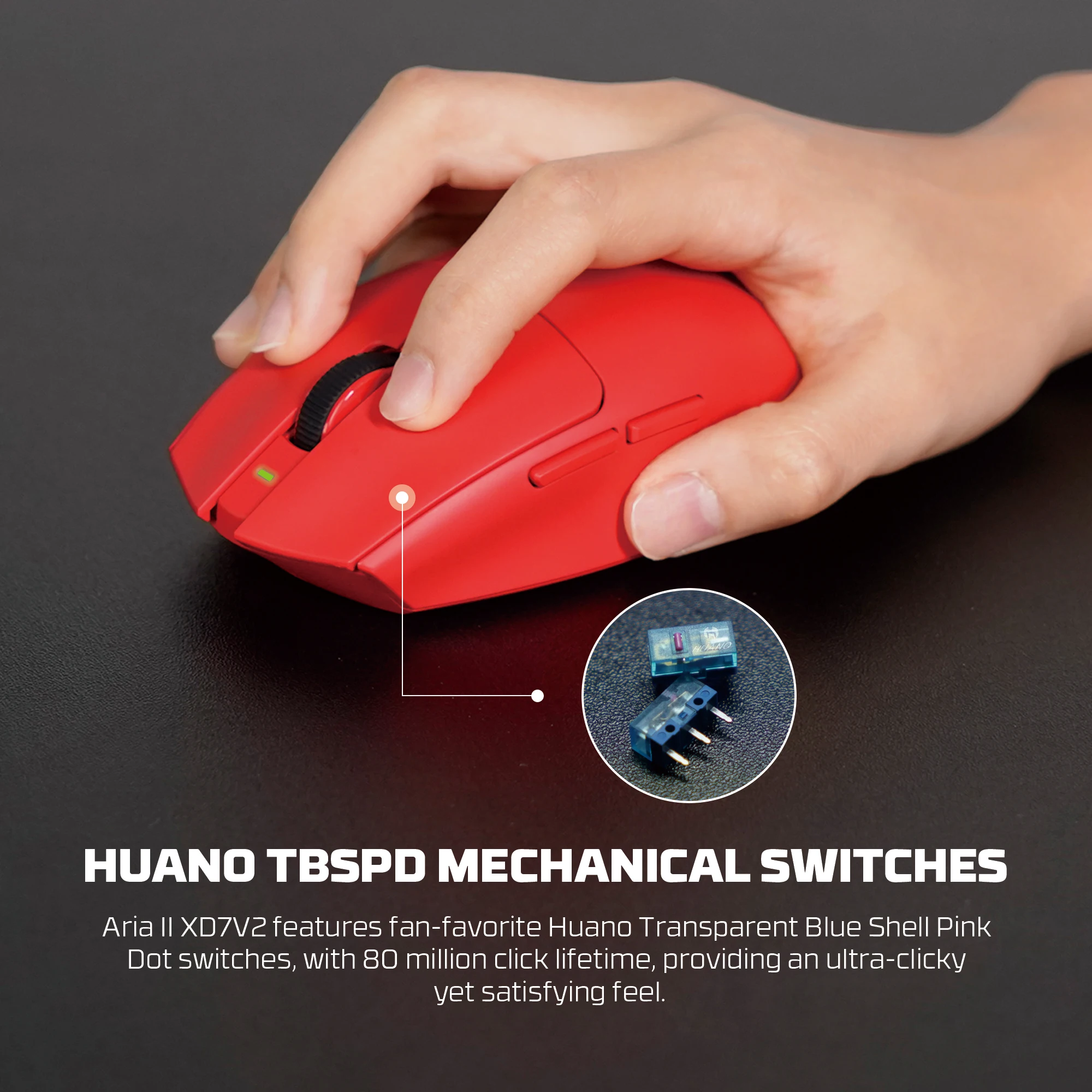 FANTECH Ariall XD7V2 Wireless Gaming Mouse PixArt PAW3395 53gr Ultralight Mouse Mice HUANO 80 Million Switch Non-slip Coating gaming mouse,wireless mouse,wireless gaming mouse