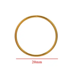 Gold Plated Stainless Steel Large Circle Bezel Rings - DIY Earring Jewelry Supplies (10pcs) (Gold 20mm)