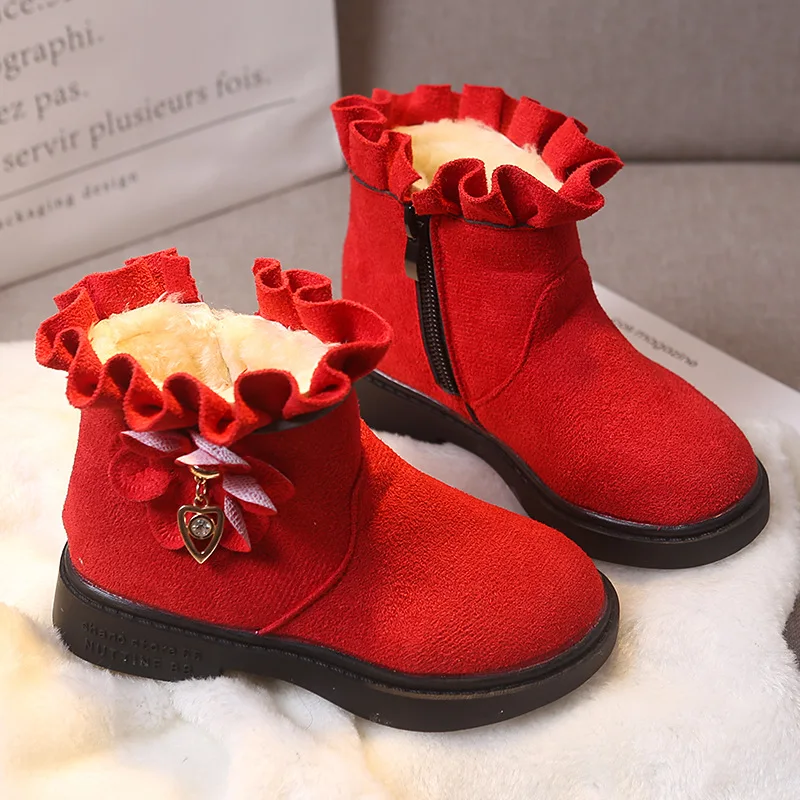 

Zapatos Niña Warm Girl Snow Boot Winter Soft Soled Kid Ankle Boot Plush Cotton Boot Medium To Large Child Shoe Princess Boot 부츠