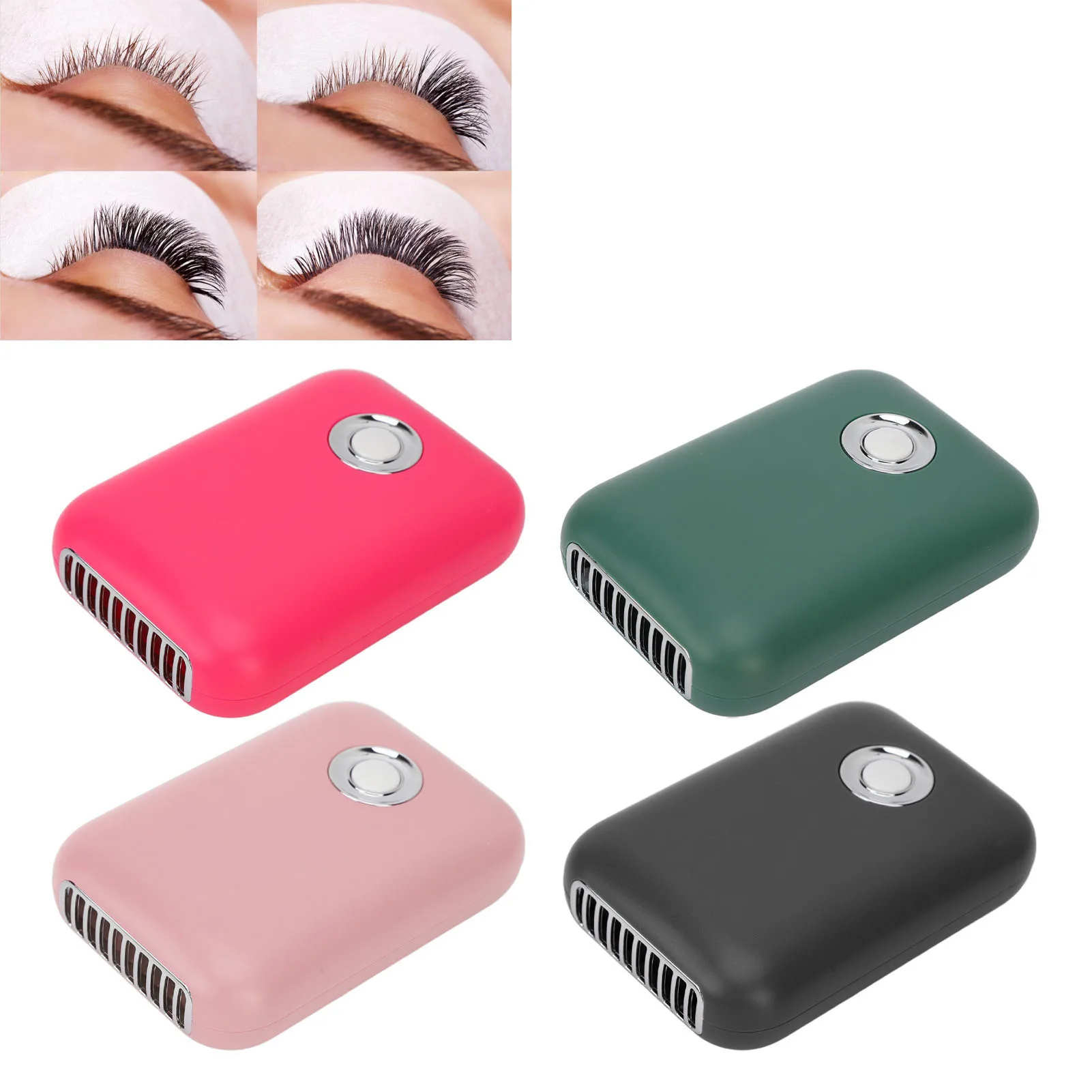 Mini Eyelash Dryer Fan Mini Portable USB Rechargeable 3 Speed Low Noise Eyelash Blow Dryer Folding T Bracket portable fan eyelash makeup tools