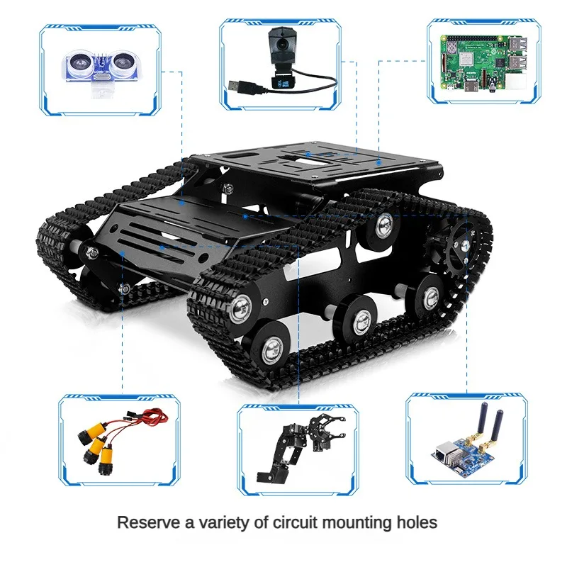 Robot Tank RC ESP32/UNO/Infrarouge Châssis Chenille DIY Programmable