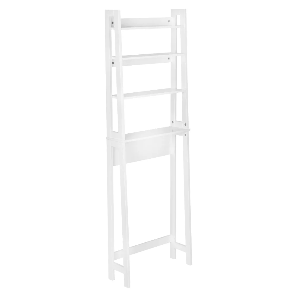 

Over-The-Toilet Bathroom Shelving Space Saver, White，Durable and Strong，19.84 Lb，22.40 X 7.50 X 66.50 Inches