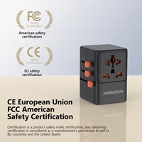 Universal Travel Adapter with 4 AC Outlets Max 2400W 2 USB Port 2 Type-C PD 65W Ports All-in-One Fast Charging EU UK US AUS Plug - Image 6