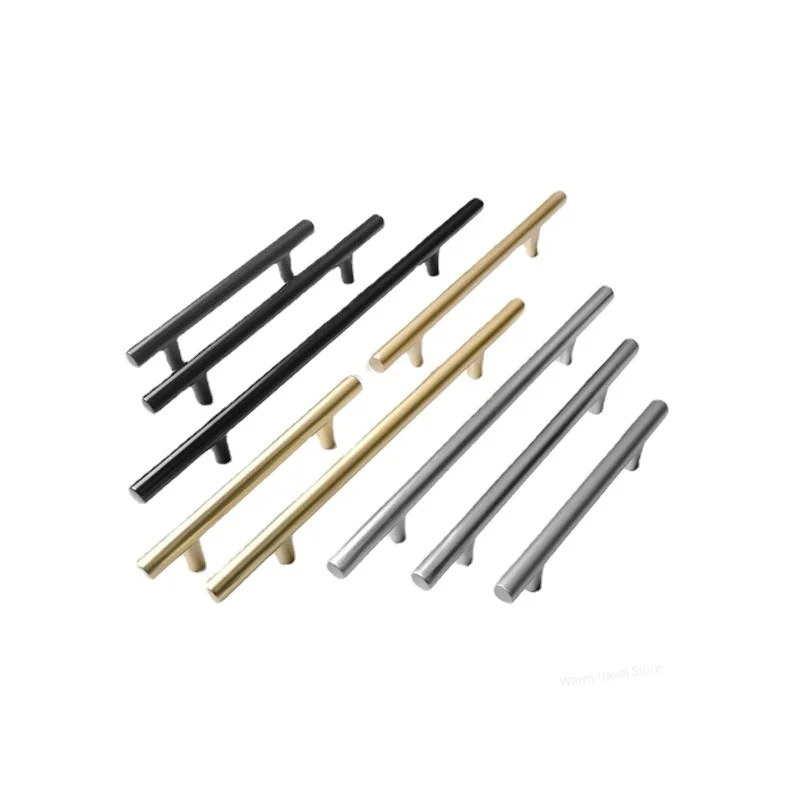 Brushed Gold Cupboard Handles Cupboard Handle Steel Black Modern