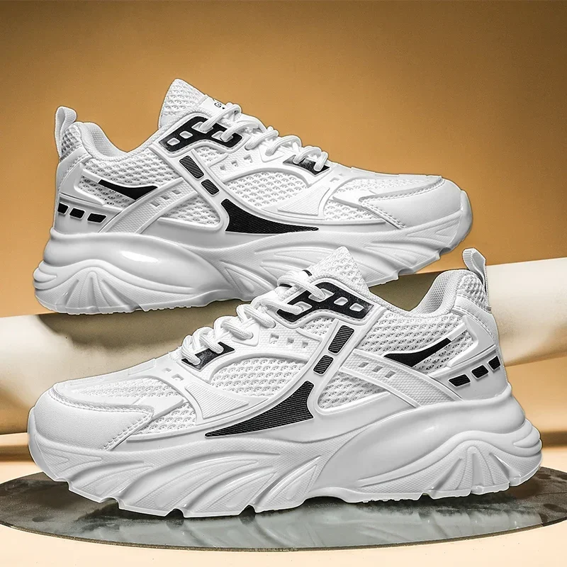 Fashionable thick soled mesh dad shoes, sports and casual shoes, men's shoes